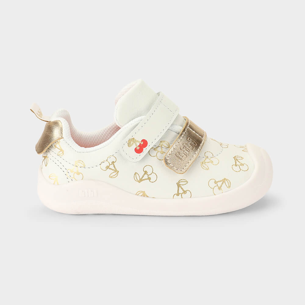 Tênis Infantil Bibi Fisioflex 5.0 Branco de Cerejas