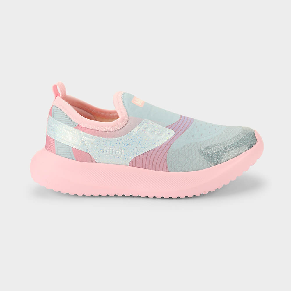 Tênis Infantil Bibi Flash Azul com Rosa - 18