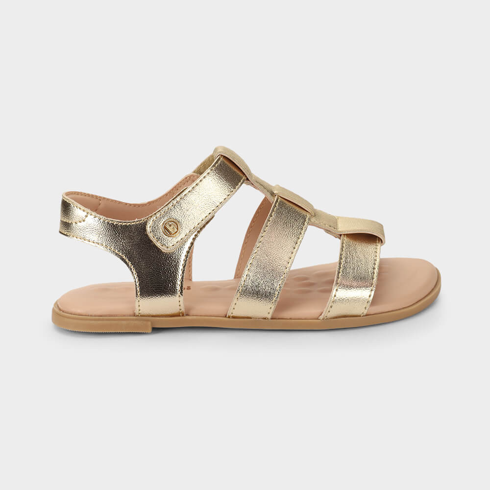 Sandália Infantil Bibi Shine Kids Dourado