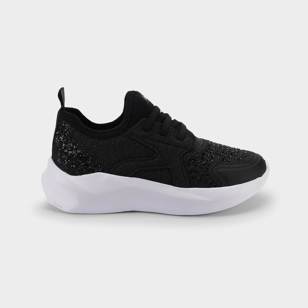 Tênis Infantil Bibi Evolution 2.0 Preto com Glitter