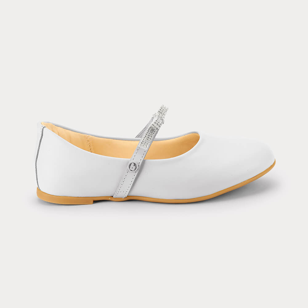 Sapatilha Infantil Bibi Ballerina Basic Branca com Laço