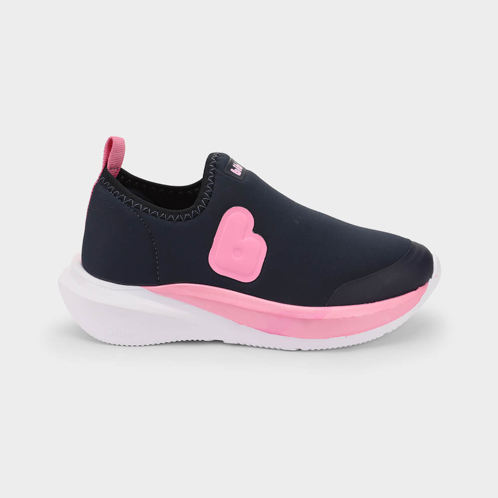 Tênis Infantil Feminino Bibi Volt 2.0 Azul-Marinho e Rosa