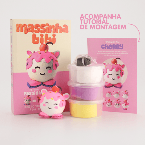 Kit Massinha de Modelar Infantil Air Clay Bibi Cupcake