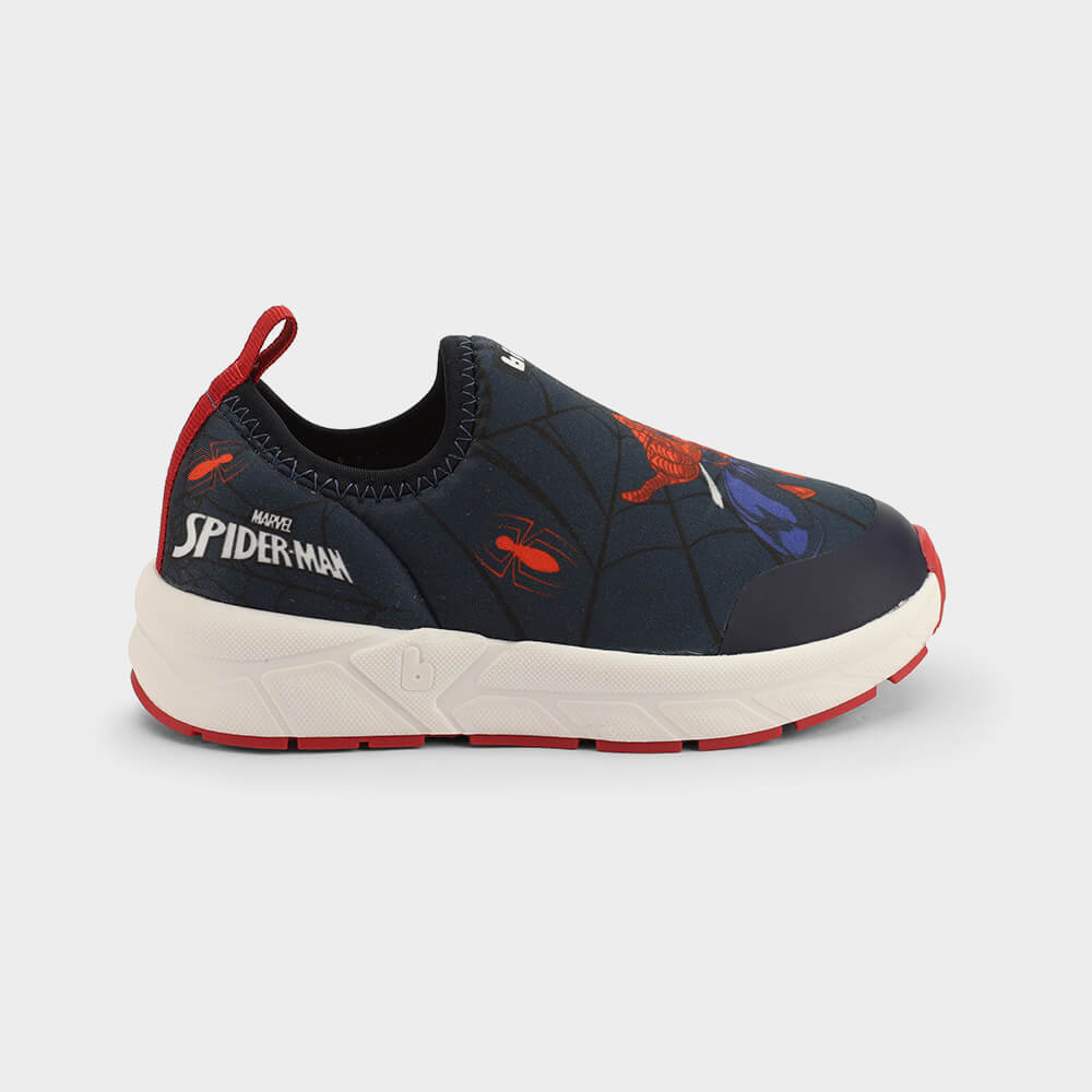 Tênis Escolar Infantil Masculino Bibi B Flow Homem-Aranha Azul-Marinho